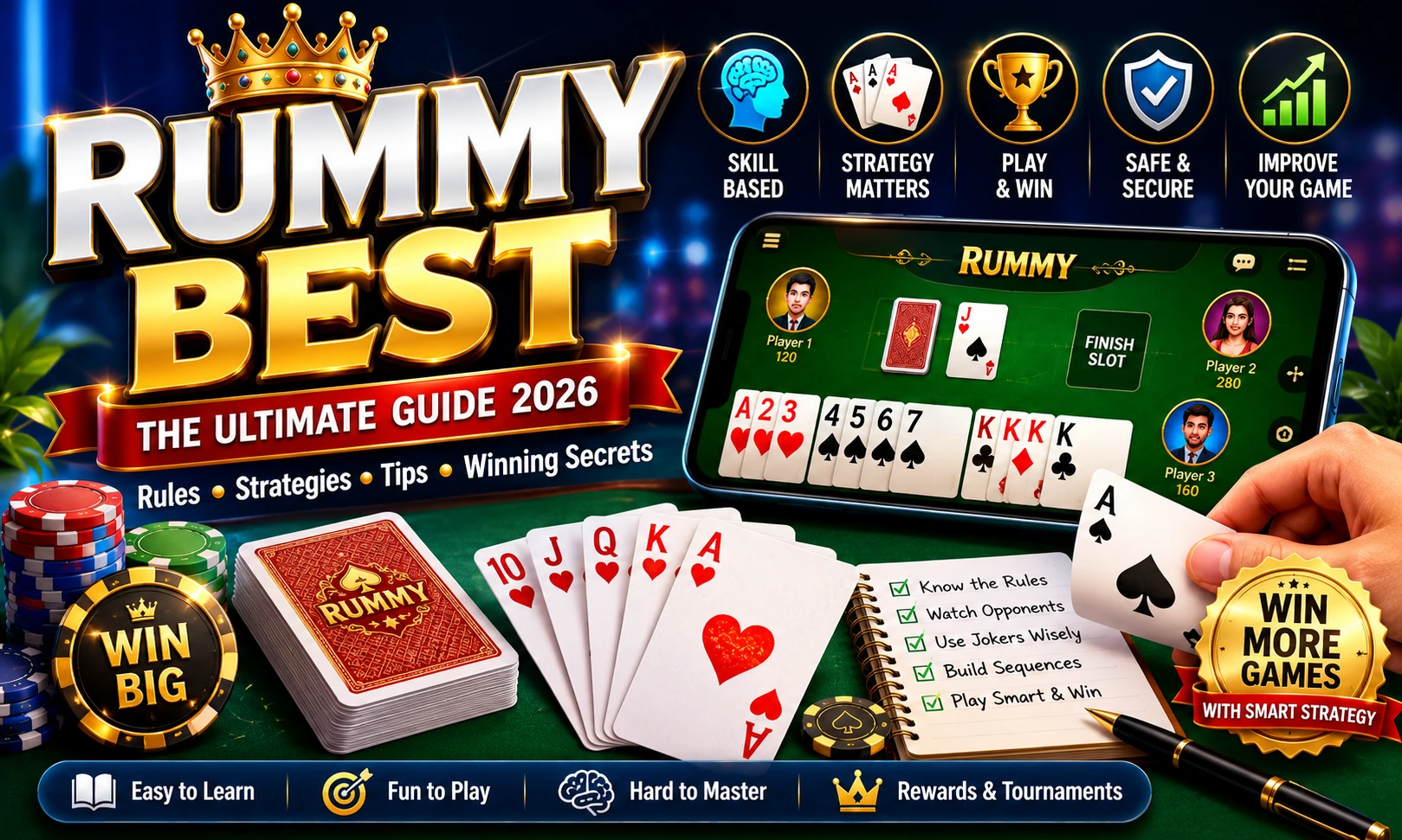 Rummy Best ultimate guide featuring winning strategies, gameplay tips, rules, and expert techniques for online rummy players in 2026.