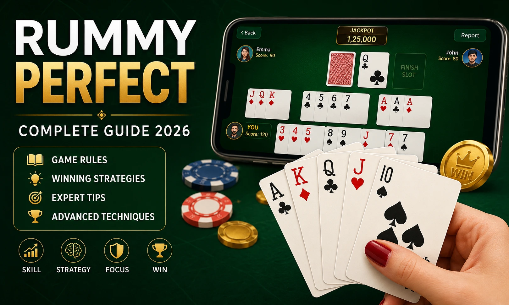 Rummy Perfect guide showing online rummy gameplay, winning strategies, card sequences, and expert tips for 2026.