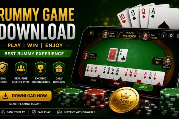 Rummy Game Download: The Complete Ultimate Guide for Beginners and Experts (2026) Rummy Game Download Guide 2026 showing online rummy app gameplay on mobile device